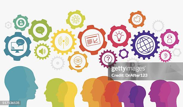 online workshop gears concept - train head stock illustrations