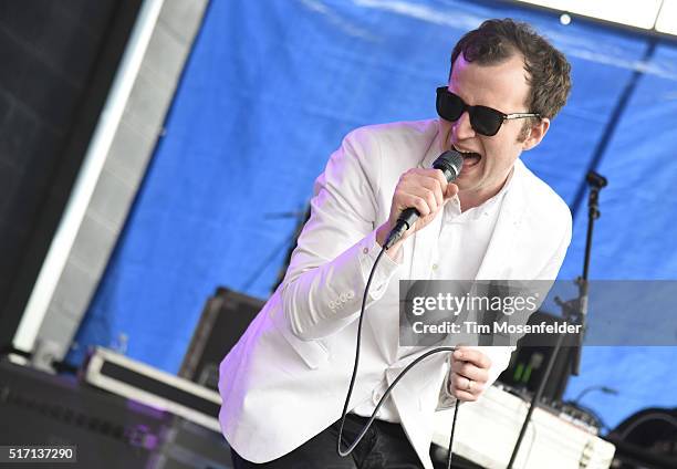 Chris Baio of Baio performs at the Spin at Stubb's SXSW Showcase at Stubb's Bar-B-Que on March 18, 2016 in Austin, Texas.