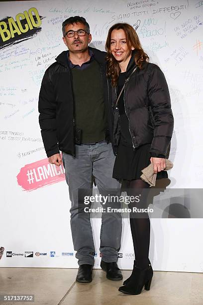 Director Paolo Genovese and his wife Federica Rizzo attend 'Un Bacio' Premiere at Auditorium Parco Della Musica on March 23, 2016 in Rome, Italy.