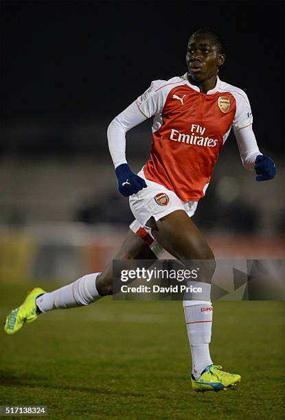 Asisat Oshoala of Arsenal Ladies during the match between Arsenal Ladies and Reading FC Women on March 23, 2016 in Borehamwood, England.