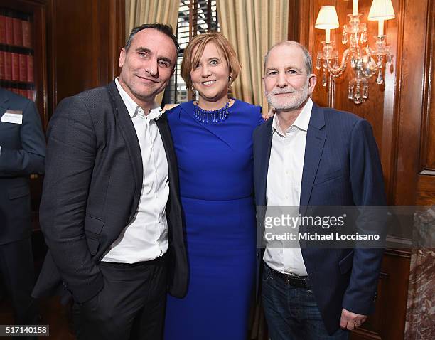 Filmmaker Michael Ware, reporter Kim Barker, and filmmaker Bill Guttentag attend the NYC screening of the HBO Documentary Film "ONLY THE DEAD SEE THE...