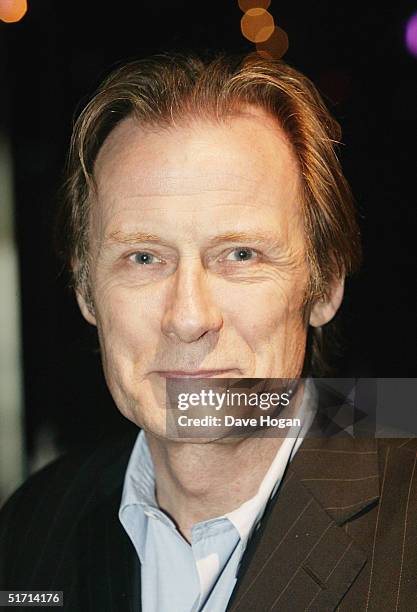 Actor Bill Nighy attends the aftershow party following the UK Gala Premiere of "Bridget Jones: The Edge Of Reason", at Tobacco Dock on November 9,...