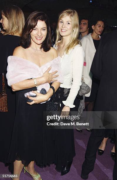 Actresses Diana Quick and Rosamund Pike attend the aftershow party following the UK Gala Premiere of "Bridget Jones: The Edge Of Reason", at Tobacco...