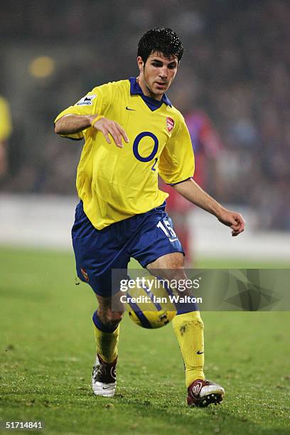 Francesc Fabregas of Arsenal during the Barclays Premiership match between Crystal Palace and Arsenal at Selhurst Park on November 6, 2004 in London,...