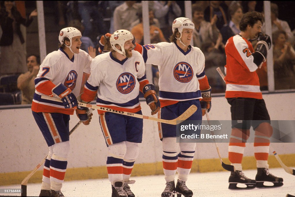 Kallur, Potvin, Bossy & Dailey at Stanley Cup Finals