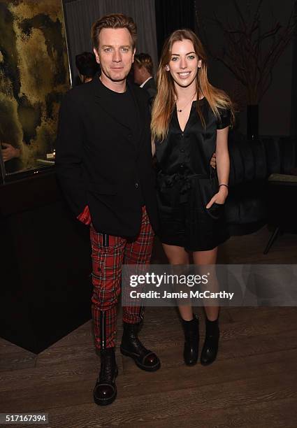 Actor Ewan McGregor and Clara McGregor attend the Sony Pictures Classics' "Miles Ahead" after party hosted by The Cinema Society with Ketel One and...