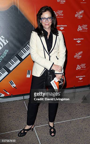 Actress Jane Kaczmarek attends the opening of "A Gentleman's Guide to Love and Murder" at the Ahmanson Theatre on March 23, 2016 in Los Angeles,...