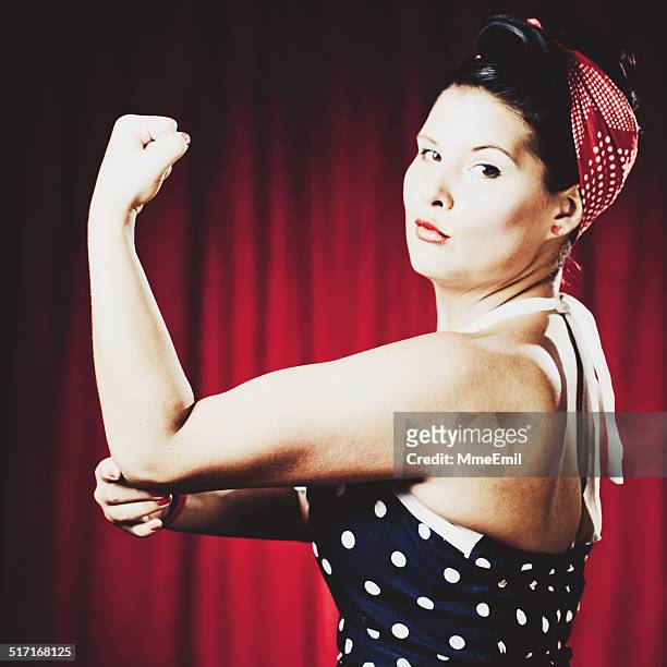 girls, be strong! - 20th century stock pictures, royalty-free photos & images