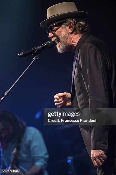 Francesco De Gregori Performs on March 23, 2016 in Milan, Italy.