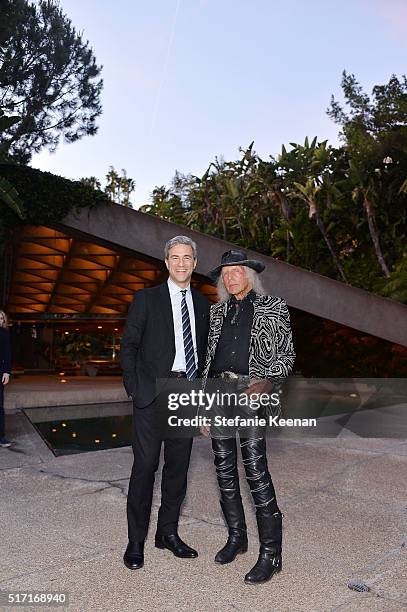 Director Michael Govan and James Goldstein attend LACMA Celebrates Promised Gift of The James Goldstein House on March 23, 2016 in Beverly Hills,...