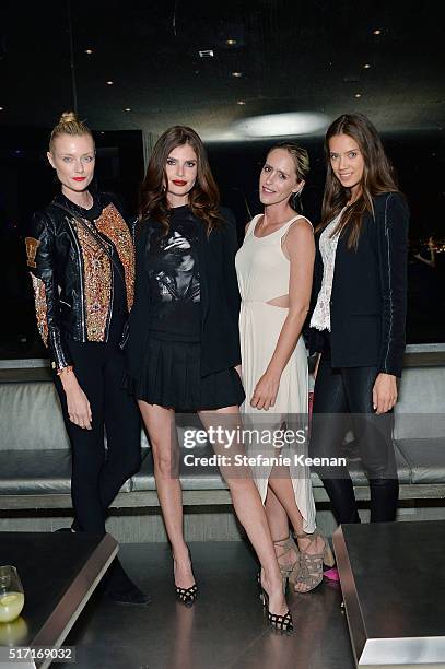 Anastassija Makarenko, Julia Lescova; Natalia Malova and Jacqueline Oloniceva attend LACMA Celebrates Promised Gift of The James Goldstein House on...