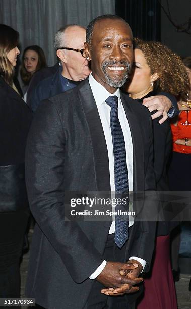 Actor Don Cheadle attends The Cinema Society with Ketel One and Robb Report host a screening of Sony Pictures Classics' "Miles Ahead" after party at...