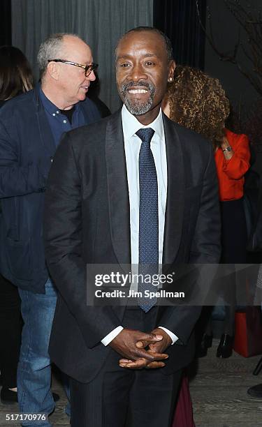 Actor Don Cheadle attends The Cinema Society with Ketel One and Robb Report host a screening of Sony Pictures Classics' "Miles Ahead" after party at...