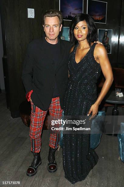 Actors Ewan McGregor and Emayatzy Corinealdi attend The Cinema Society with Ketel One and Robb Report host a screening of Sony Pictures Classics'...