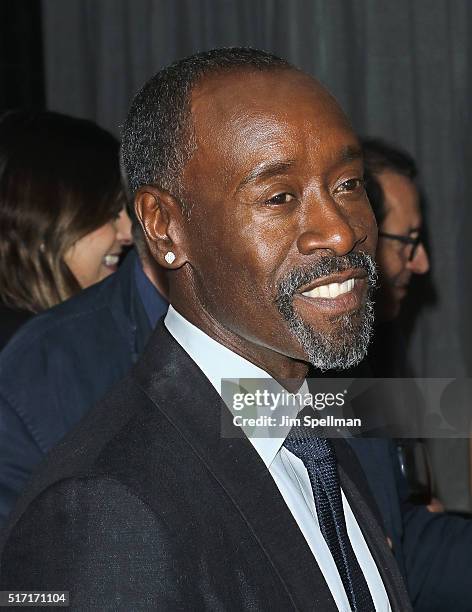 Actor Don Cheadle attends The Cinema Society with Ketel One and Robb Report host a screening of Sony Pictures Classics' "Miles Ahead" after party at...