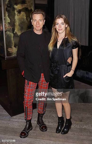 Actor Ewan McGregor and daughter Clara Mathilde McGregor attends The Cinema Society with Ketel One and Robb Report host a screening of Sony Pictures...
