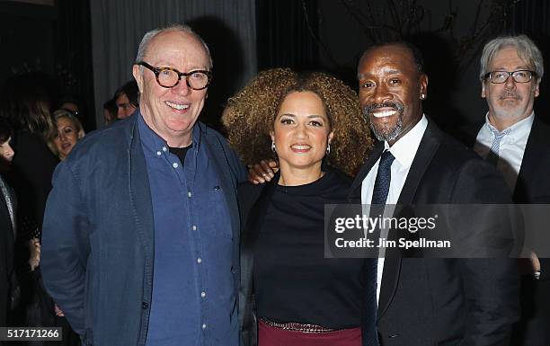Director Terry George, actors Bridgid Coulter and Don Cheadle attend The Cinema Society with Ketel One and Robb Report host a screening of Sony...