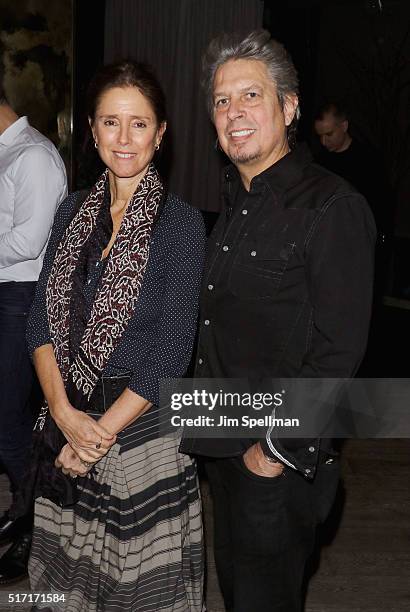 Director Julie Taymor and Elliot Goldenthal attend The Cinema Society with Ketel One and Robb Report host a screening of Sony Pictures Classics'...