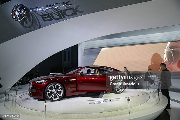 Buick Avista model car is on display during the 116th New York International Auto Show at the Javits Convention Center in Manhattan, New York on...