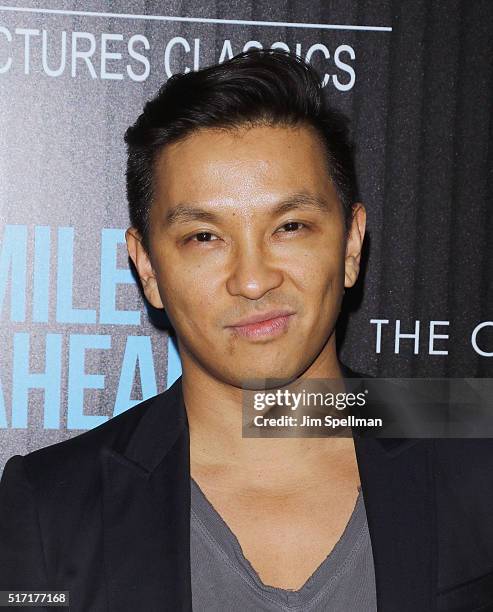 Designer Prabal Gurung attends The Cinema Society with Ketel One and Robb Report host a screening of Sony Pictures Classics' "Miles Ahead" at...