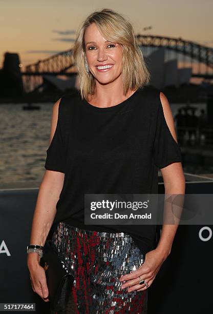 Leila McKinnon arrives ahead of opening night of Handa Opera's Turandot on March 24, 2016 in Sydney, Australia.