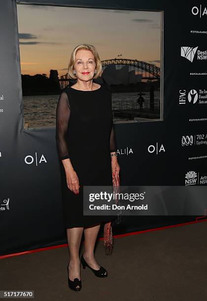 Ita Buttrose arrives ahead of opening night of Handa Opera's Turandot on March 24, 2016 in Sydney, Australia.