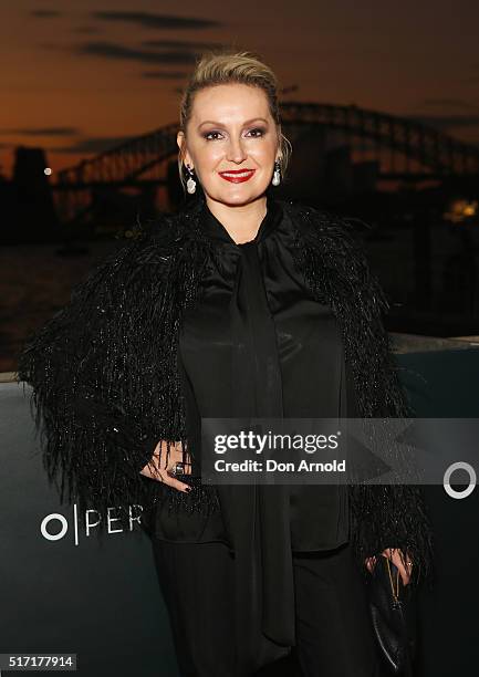 Melissa Hoyer arrives ahead of opening night of Handa Opera's Turandot on March 24, 2016 in Sydney, Australia.