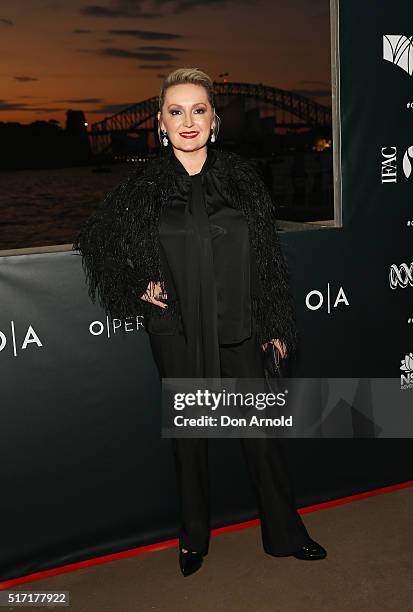 Melissa Hoyer arrives ahead of opening night of Handa Opera's Turandot on March 24, 2016 in Sydney, Australia.