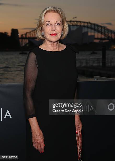 Ita Buttrose arrives ahead of opening night of Handa Opera's Turandot on March 24, 2016 in Sydney, Australia.