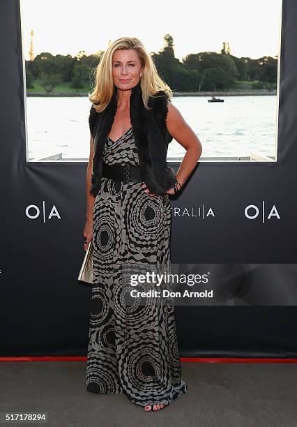 Deborah Hutton arrives ahead of opening night of Handa Opera's Turandot on March 24, 2016 in Sydney, Australia.