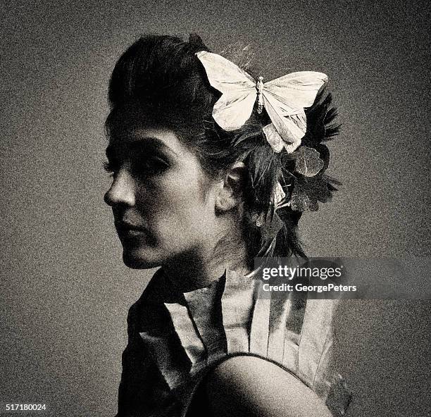 ferrotypie-foto eines viktorianischen junge frau - royalty free vintage images stock-fotos und bilder