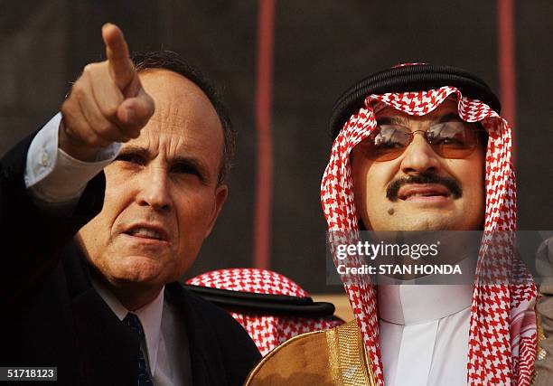 One month after the terrorist attacks on the World Trade Center, Prince Alwaleed Bin Talal Bin Abdul Aziz of Saudi Arabia , gets a tour of ground...