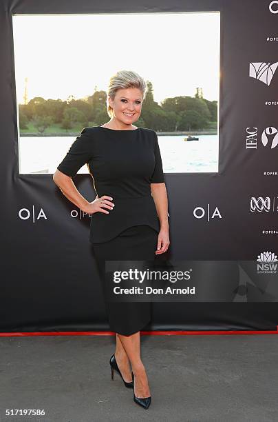 Emily Symons arrives ahead of opening night of Handa Opera's Turandot on March 24, 2016 in Sydney, Australia.