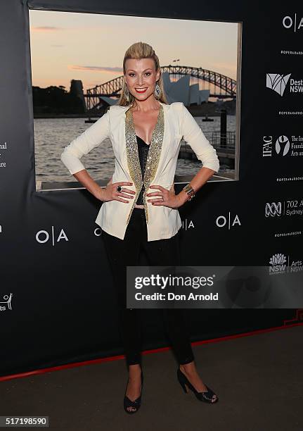 Deborah Krizak arrives ahead of opening night of Handa Opera's Turandot on March 24, 2016 in Sydney, Australia.