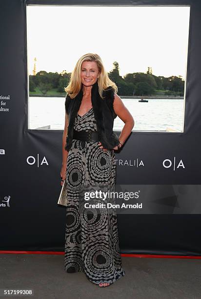 Deborah Hutton arrives ahead of opening night of Handa Opera's Turandot on March 24, 2016 in Sydney, Australia.