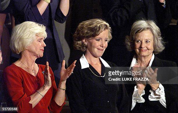 Lisa Beamer is acknowledged by the US Congress 20 September, 2001 during an address by US President George W. Bush to a joint session of the Congress...