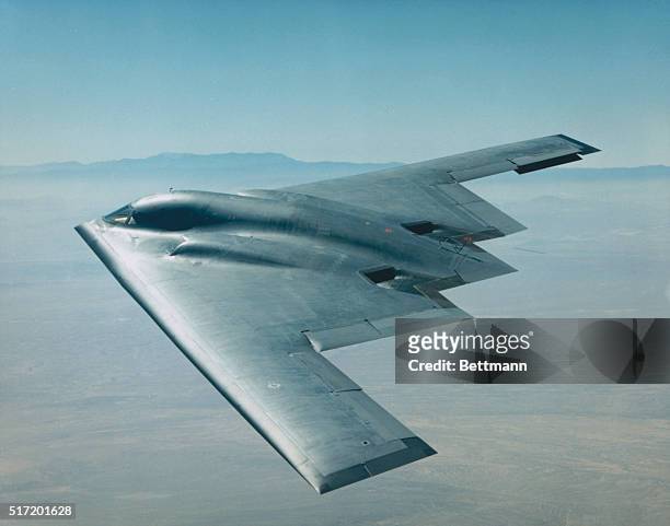 Edwards Air Force Base...The B-2 bomber satisfactorily completed the fifth test flight on September 23rd. The flight lasted one hour and 17 minutes....