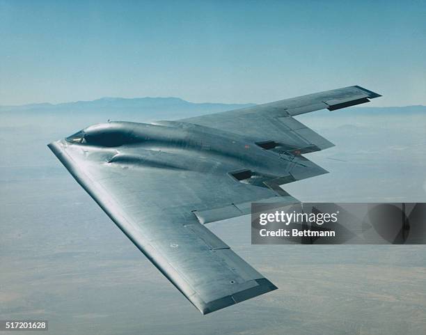 Edwards Air Force Base...The B-2 bomber satisfactorily completed the fifth test flight on September 23rd. The flight lasted one hour and 17 minutes....