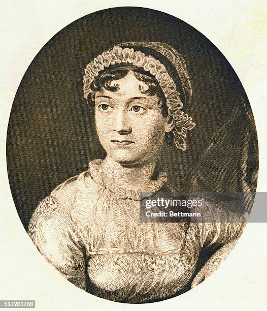 Jane Austen, , was an English novelist who wrote Pride and Prejudice, Sense and Sensibility, Emma, and several other works. | Detail of: Portrait...