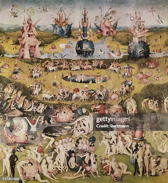 GARDEN OF LUST. PAINTING BY HIERONYMOUS BOSCH.