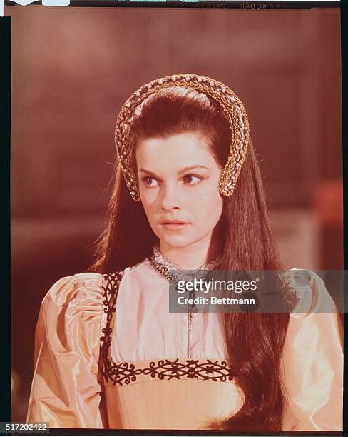 Canadian-born actress Genevieve Bujold in a scene from her 1969 movie debut of Anne of a Thousand Days. 1969.