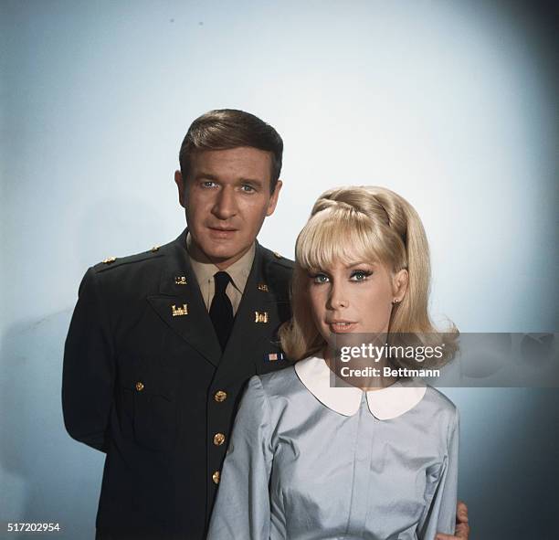Bill Daily and Barbara Eden, stars from the television series I Dream of Jeannie, which aired from 1965-1970. They play Captain/Major Roger Healey...