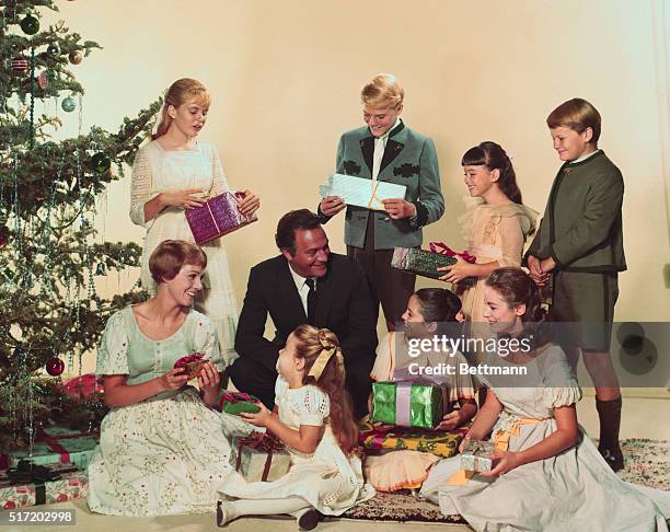 Movie still from the 1965 film The Sound of Music, starring Julie Andrews and Christopher Plummer. All the Von Trapp children gathered to open...