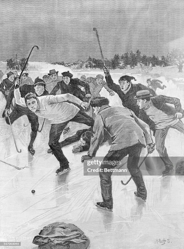 Men Playing Hockey