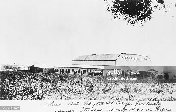 The original Warner studio on Sunset Boulevard. During the 1930s Warner gradually moved to Burbank and used the old studio as annex space. It was...