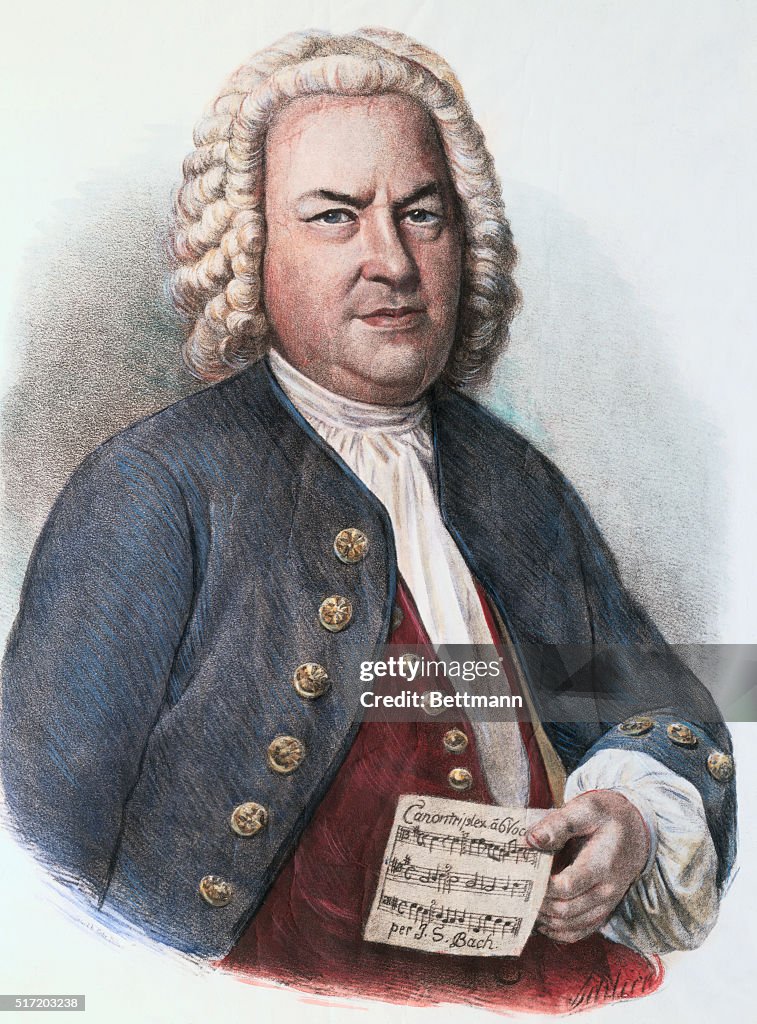 Portrait of Composer Johann Sebastian Bach