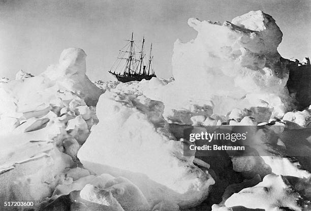 Ernest Shackleton's Ship Endurance Trapped in Ice