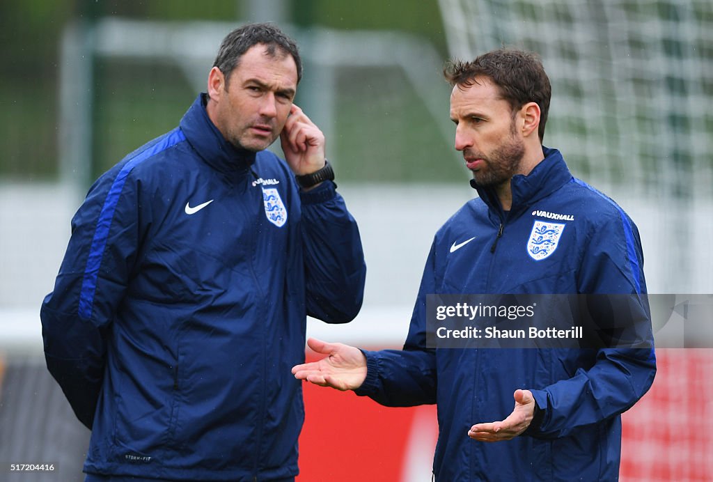 England U21 Training Session and Press Conference