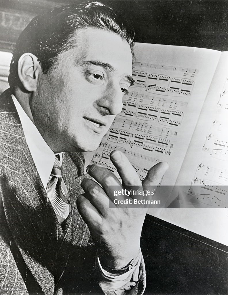 Portrait of Jan Peerce with Music