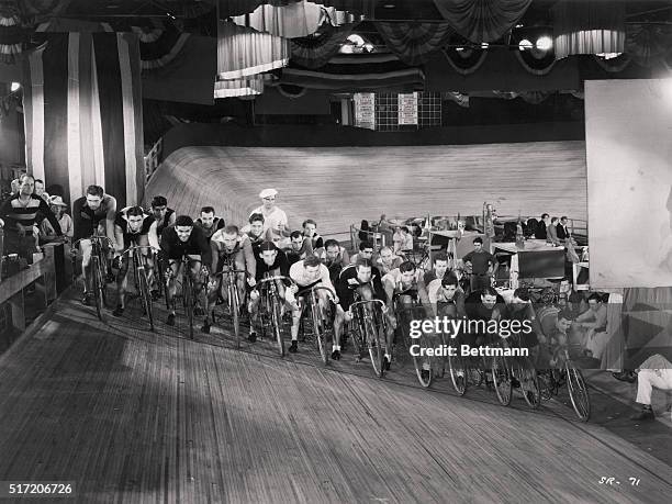 The 1934 film 6 Day Bike Rider is the tale of a man who enters a bicycle race to win his girlfriend back.